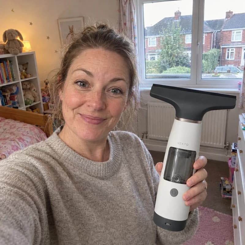 Carol W. with the Vekto Window Vac W10